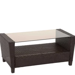 Gartenmöbel Set in Dunkelbraun - Tioroda (vierteilig)