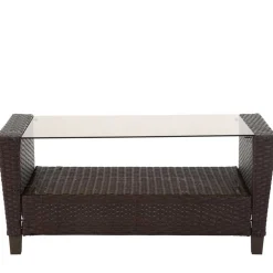 Gartenmöbel Set in Dunkelbraun - Tioroda (vierteilig)