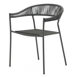 Gartenstuhl aus Geflecht und Stahl - Lavinaia (4er Set)