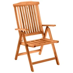 Gartentisch & Klappsessel aus Holz - Klahuma (fünfteilig)