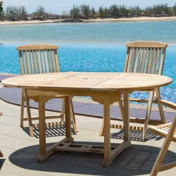 Gartentisch & Klappsessel aus Holz - Klahuma (fünfteilig)