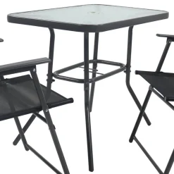 Gartentisch & Klappstuhl Duo Set - Alcamo (dreiteilig)