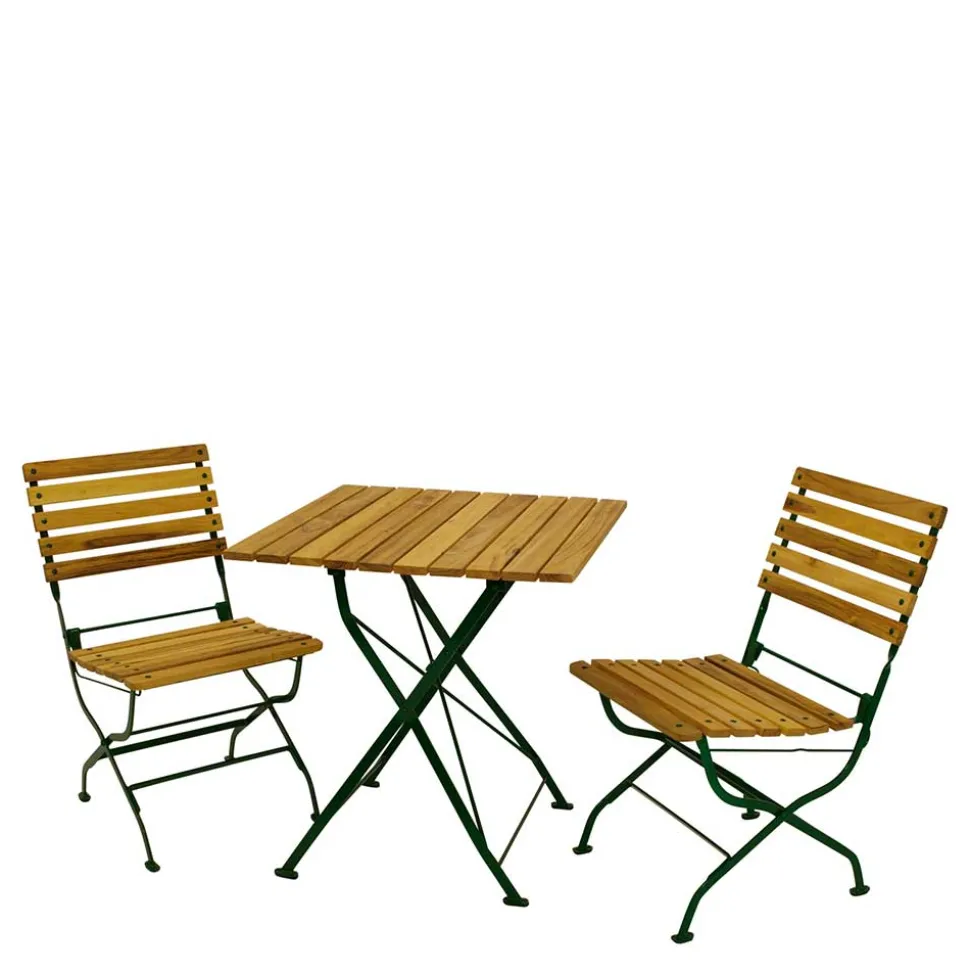 Gartentisch & zwei Stühle Set - Ileteas (dreiteilig)