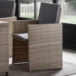 Gartentisch Gruppe aus Polyrattan - Hongkong (fünfteilig)