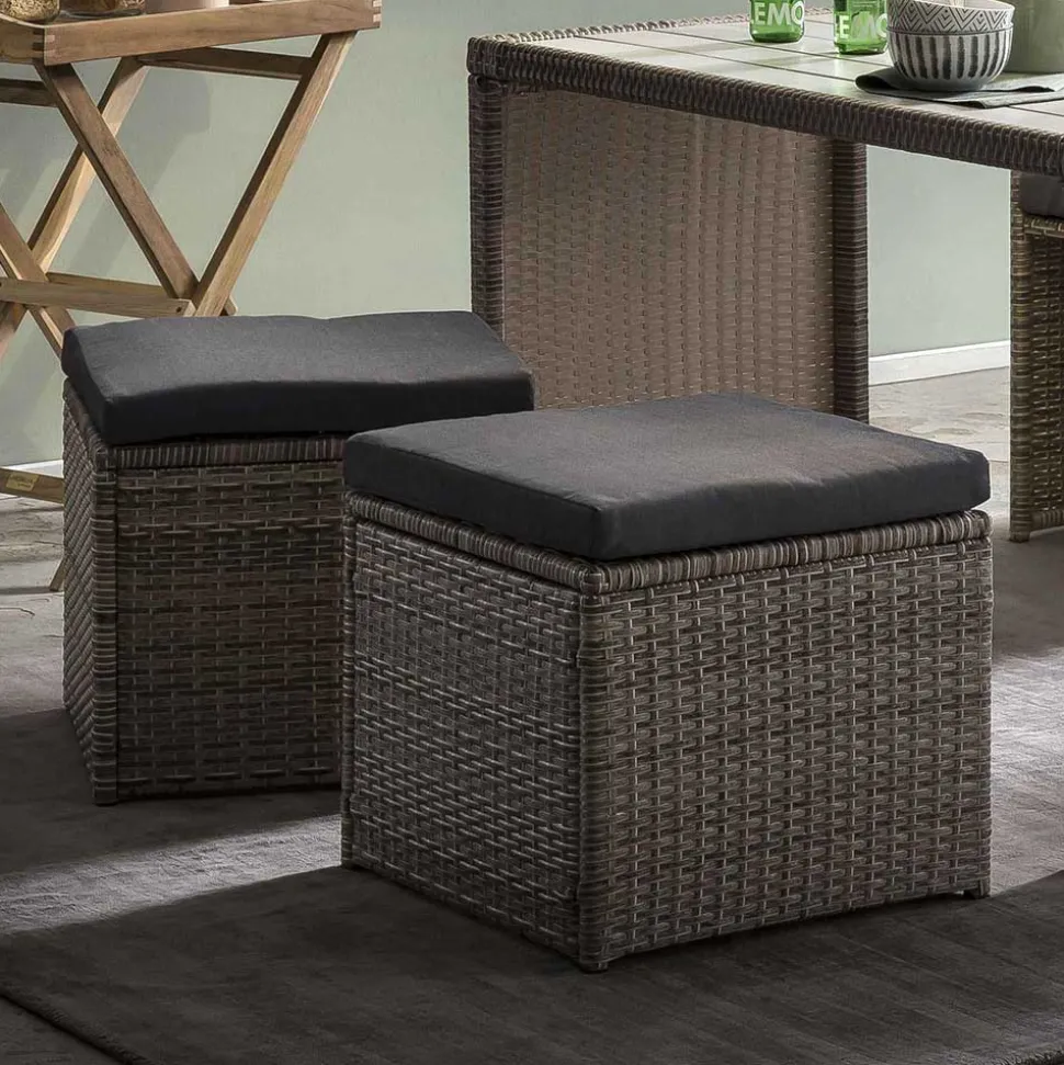 Gartentisch Gruppe aus Polyrattan - Hongkong (fünfteilig)