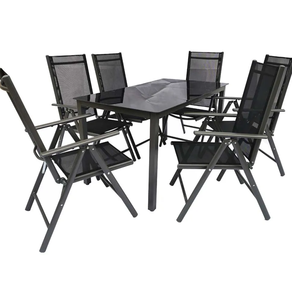 Gartentisch Gruppe in modernem Design - Everest (siebenteilig)