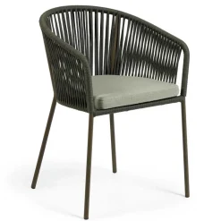 Geflecht Stühle in Dunkelgrün - Zenuvra (4er Set)