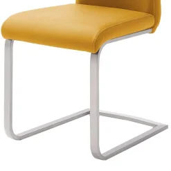 Gelbe Stühle für Esszimmer Carismata als Freischwinger (4er Set)