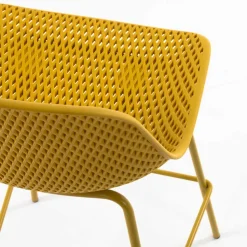 Gelber Barstuhl mit 75 cm Sitzhöhe - Yalaz (4er Set)