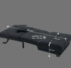 Gelber Schlafsessel mit Flachgewebe Bezug - Babsy