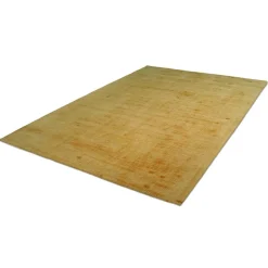 Gelber Teppich handgewebt aus Viskose - Fortiguno