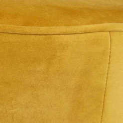 Gelbes Samt Sofa Mid Century Ramia mit Holzbeinen in Schwarz