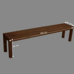 Geölte Eukalyptus Garten Bank Franc ohne Lehne