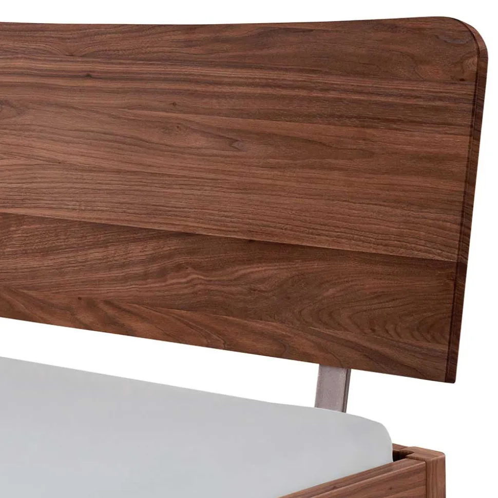 Geöltes Bett in Braun Nussbaumholz - Rovigo