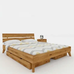 Geöltes Massivholzbett inkl 2 Bettkästen - Eavy II