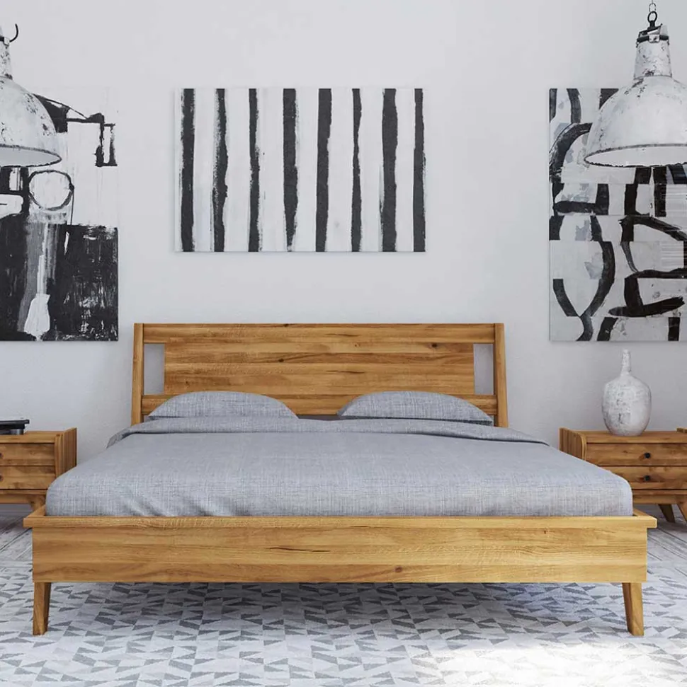 Geöltes Wildeichebett mit 220 cm Länge - Hardus