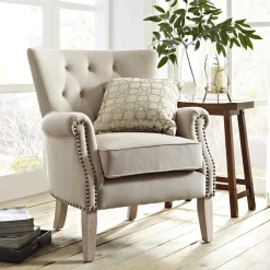 Gemütlicher Polstersessel in Beige - Halolas