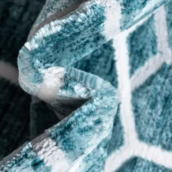 Geometrisch gemusterter Teppich mit Kurzflor - Calencio