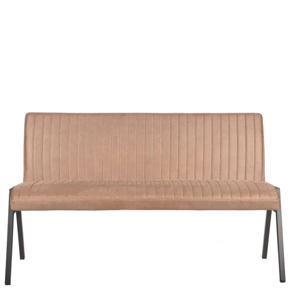 Gepolsterte Bank fürs Esszimmer in Hellbraun - Uminga