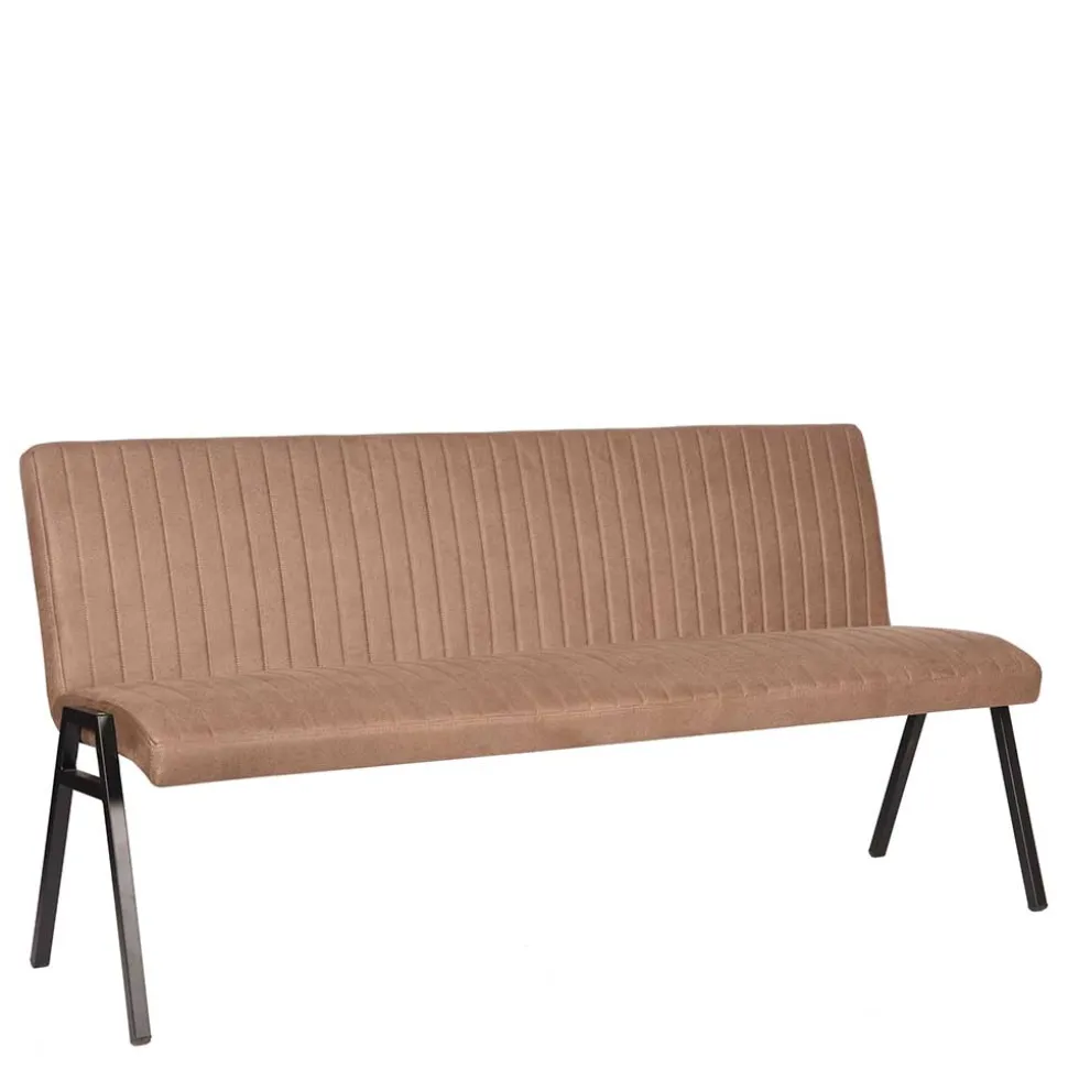 Gepolsterte Bank fürs Esszimmer in Hellbraun - Uminga