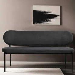 Gepolsterte Esstischbank in Dunkelgrau - Julisk