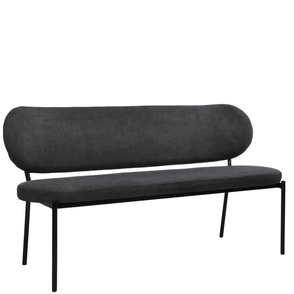 Gepolsterte Esstischbank in Dunkelgrau - Julisk
