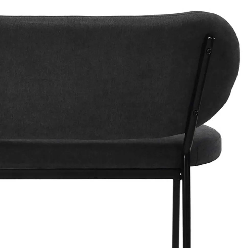 Gepolsterte Esstischbank in Dunkelgrau - Julisk