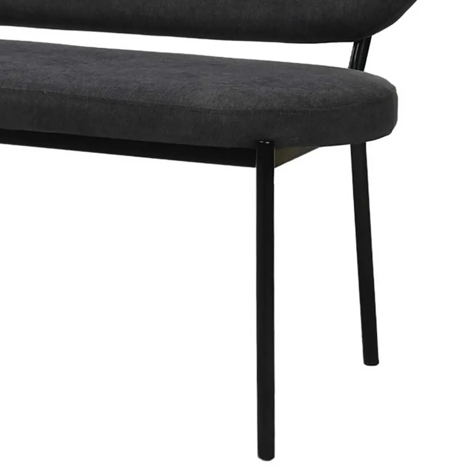 Gepolsterte Esstischbank in Dunkelgrau - Julisk