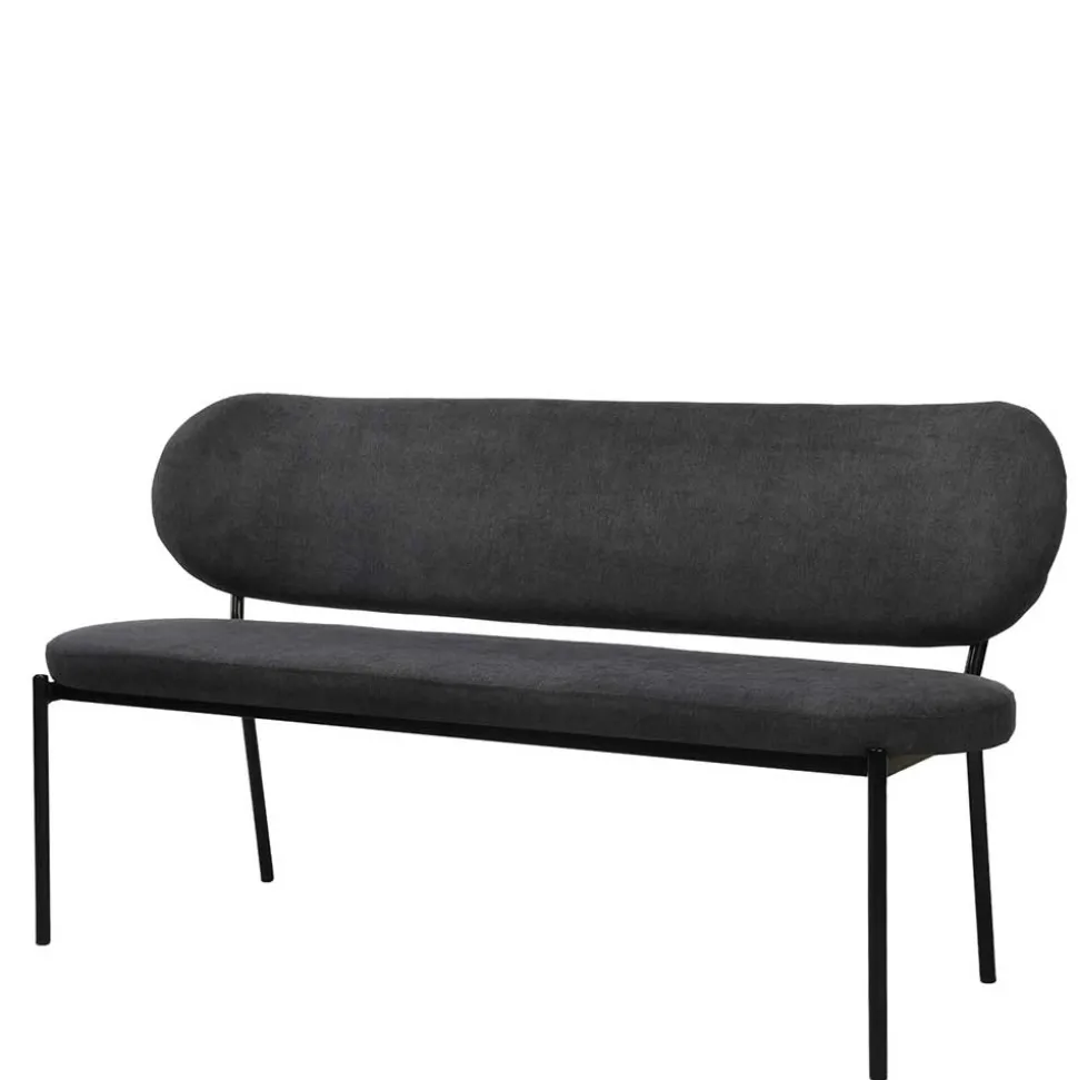 Gepolsterte Esstischbank in Dunkelgrau - Julisk
