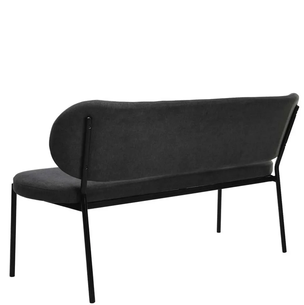 Gepolsterte Esstischbank in Dunkelgrau - Julisk