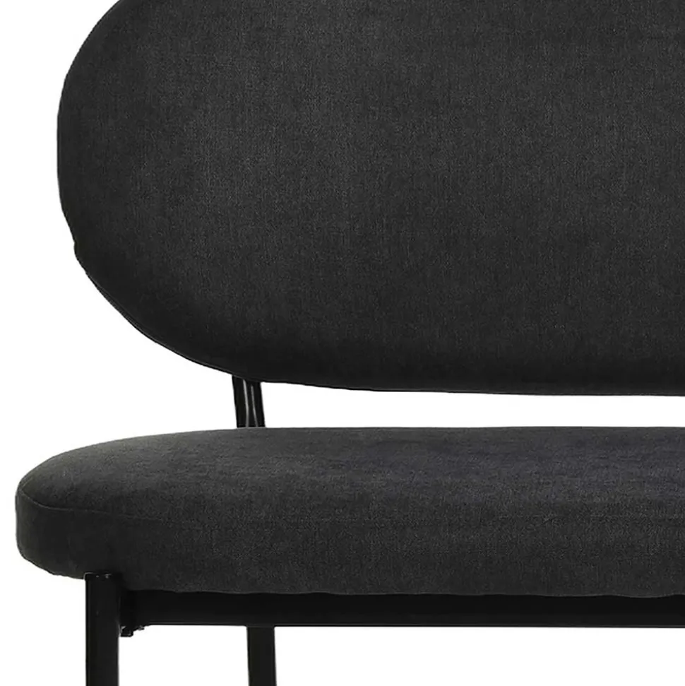 Gepolsterte Esstischbank in Dunkelgrau - Julisk