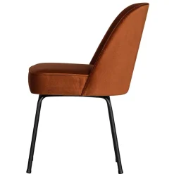 Gepolsterte Samtstühle in Rost Braun - Licasia (2er Set)