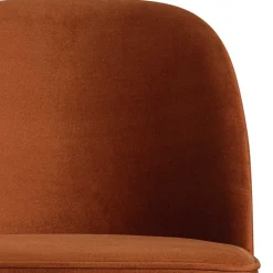 Gepolsterte Samtstühle in Rost Braun - Licasia (2er Set)