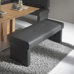 Gepolsterte Sitzbank Sascia in Grau