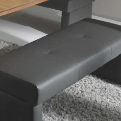 Gepolsterte Sitzbank Sascia in Grau