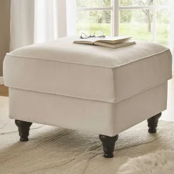 Gepolsterter Hocker im Vintage Landhaus Look - Merandes