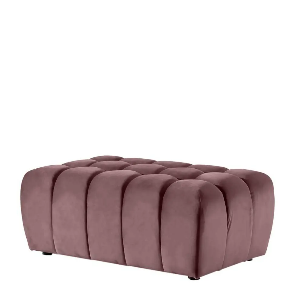 Gepolsterter Hocker in Altrosa - Kanellaz