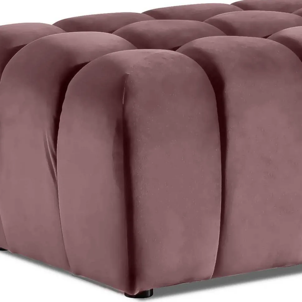 Gepolsterter Hocker in Altrosa - Kanellaz