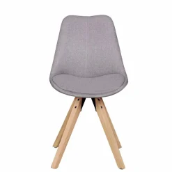 Gepolsterter Schalenstuhl Charisse mit Stoffbezug (2er Set)