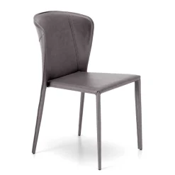 Gepolsterter Stuhl in Dunkelgrau - Baika (2er Set)