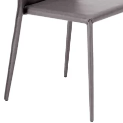 Gepolsterter Stuhl in Dunkelgrau - Baika (2er Set)