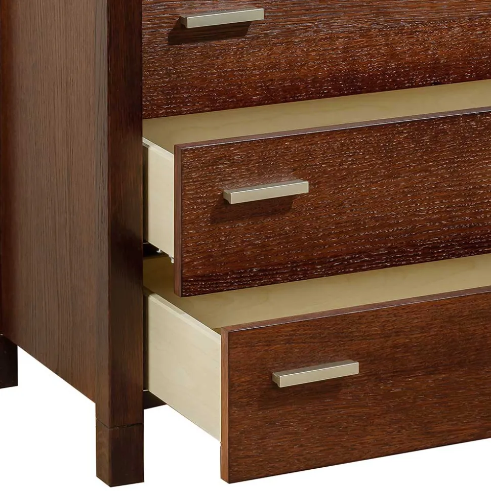 Geradlinige Schreibkommode in Wenge Braun - Glosidrana