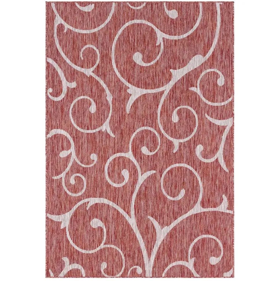 Gewebter Teppich aus PP mit Ornament Motiv - Rick