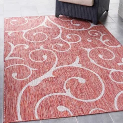 Gewebter Teppich aus PP mit Ornament Motiv - Rick