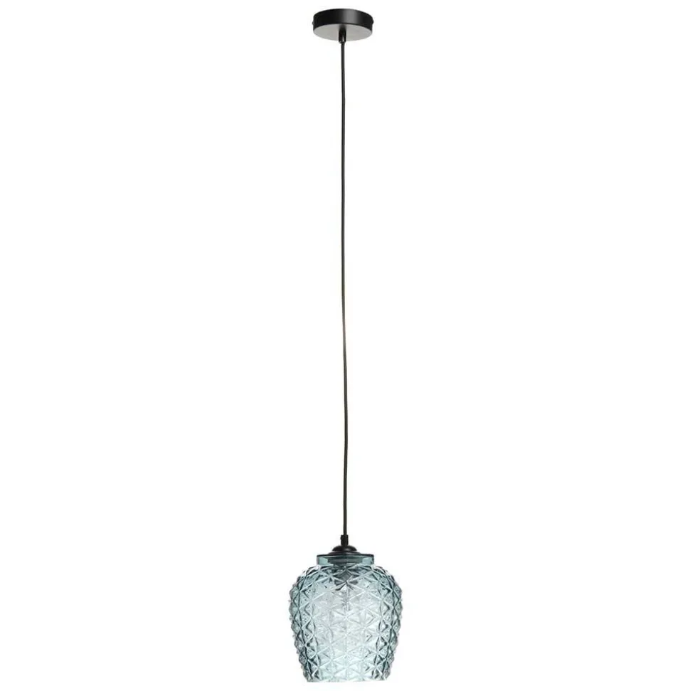 Glas Hängelampe in hellem Blau - Estrevin