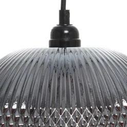 Glas Pendelleuchte in Silber & Grau - Onesting