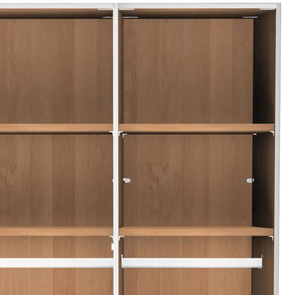 Glasfront-Schlafzimmerschrank in Dunkelbraun - Hung