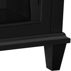 Glasvitrine Kommode in Schwarz - Loregrema