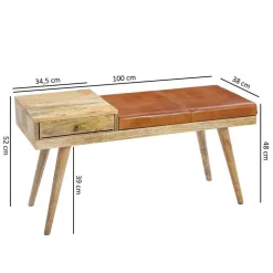 Günstige Design Polsterbank mit Leder - Zanyorita