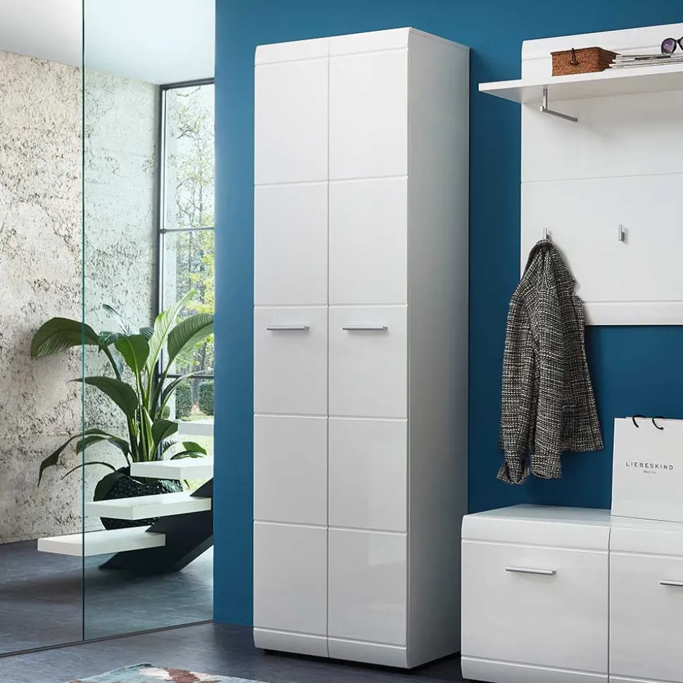 Günstige Flurmöbel in Weiß - Tiondon (fünfteilig)